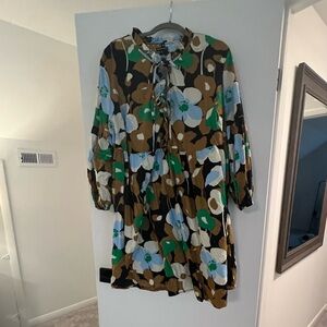 Rare Who What Wear Polka Dot Ruffle Dress